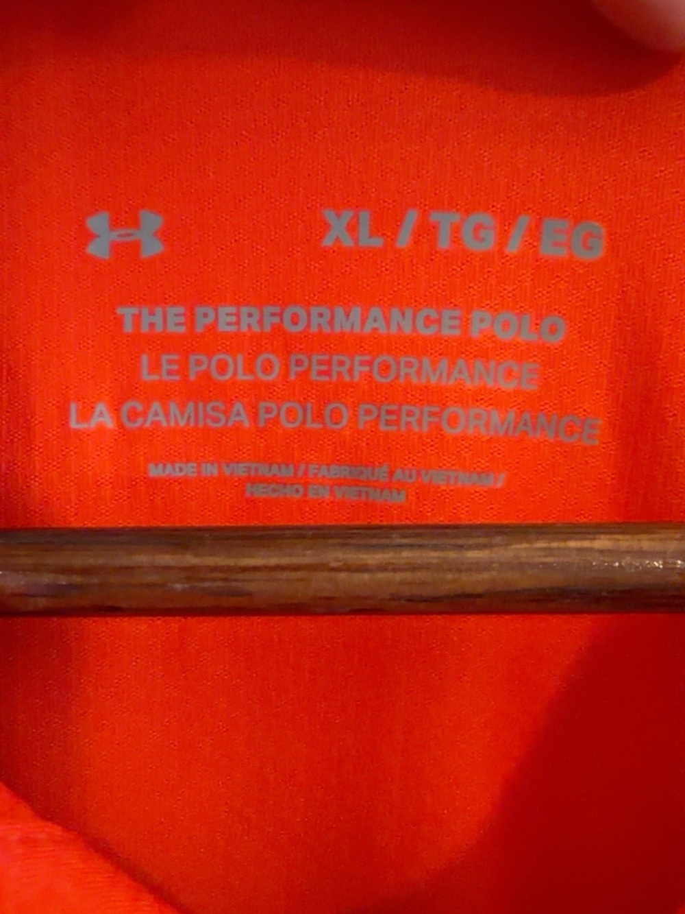 Under Armour Men’s XL Performance Golf Polo Orange HeatGear UPF 50+ NWT - Picture 7 of 9